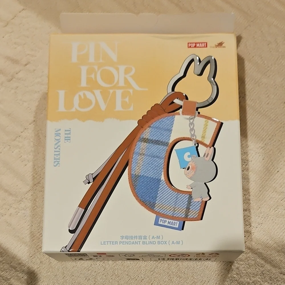Popmart MONSTERS Pin for Love Pendant Confirmed A - Z Labubu - Picture 4 of 6